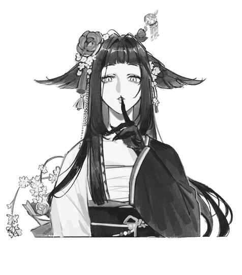 b&amp;w sketch waist-up $50