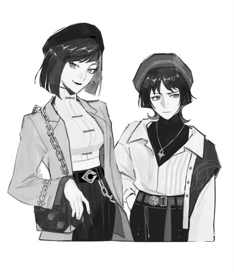 b&amp;w sketch half $140